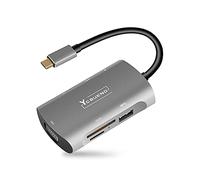 YCBUENO 7-in-1 USB C Docking Station - Triple Display, 1080P VGA, 2 USB 3.0, Type-C Data Port, 4K HDMI, PD 100W Charging, SD/TF Card Reader, Compatible with Dell/HP/Lenovo, etc