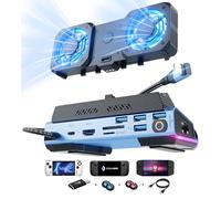 YCBUENO Steam Deck Oled&Rog Ally X&Legion Go - Docking Station 13 in 1 Disassembling Dual Steam Cooling Fans, 4K @ 60Hz, 4 USB Ports, 100W Pd Charging, Gigabit Ethernet