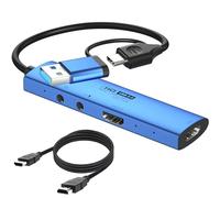 YCBUENO Vedio Capture Card 4K Mic to USB/Type C+ Audio Type C Adapter Video Game Capture for Editing Video,Games,Streaming,Online Teaching