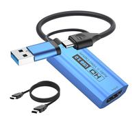 YCBUENO Vedio Capture Card 4K to USB3.0 A/Type C Adapter Video Game Capture for Editing Video,Games,Streaming,Online Teaching