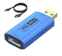 YCBUENO Vedio Capture Card 4K USB3.0 A Adapter Video Game Capture for Editing Video,Games,Streaming,Online Teaching