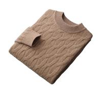 YCCHAH Sweaters Autumn and Winter New Men's Half-turtleneck Thickened Wool Sweater Pullover Solid Color Casual plus size Twisted Knitted Wool Sweater Sweaters For Men(D,XL)