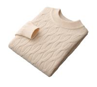 YCCHAH Sweaters Autumn and Winter New Men's Half-turtleneck Thickened Wool Sweater Pullover Solid Color Casual plus size Twisted Knitted Wool Sweater Sweaters For Men(C,L)