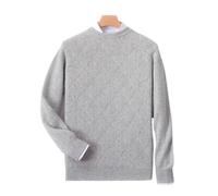 YCCHAH Sweaters Wool Sweater Men Round Neck Diamond Jacquard Jumper Inner Loose Knitted Cashmere Bottoming Shirt Sweaters For Men(C,XXXL)