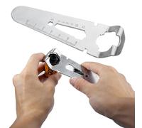 YCCLDIPL 35mm Silver Film Cassette Cartridge Opener, Steel Metal Film Cassette Cartridge Removal Darkroom Tool with External Hexagonal Wrench and Scale