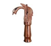 YCCUZA Antique Copper Swan Bathroom Vessel Sink Faucet Single Handle One Hole Tall Bathroom Faucet for Bowl Sink Deck Mount