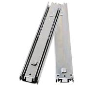 YCCYHQ 1 Pair Bayonet Drawer Runners Full Extension Ball Bearing Tri-fold, Side Mount Drawer Slides Tool Box Rails(35CM/14IN)