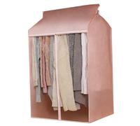 YCCYHQ Clothes Rail Cover Garment Storage Cover with Zipper Hanging Coat Protector Bags for Clothing and Wardrobe Rack, Clothes Covers Protecting Dusts(Pink,XX-Large)