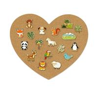 YCCYYCCY Heart-Shaped Cork Board, 0.3 inch / 8mm Thick Pin Board for Walls, Approx. 10 x 12 inch / 26 x 30 cm Bulletin Board for Office, Home, School, Valentine's Decor(N-1pc)