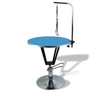 YCDJCS Pet Grooming Table Portable Mobile Folding Pet Dog Cat Grooming Table With Powder Coated Steel Frame Round Hydraulic Lifting Dog Grooming Table Pet Shower & Bath Accessories