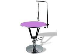 YCDJCS Pet Grooming Table Portable Mobile Folding Pet Dog Cat Grooming Table With Powder Coated Steel Frame Round Hydraulic Lifting Dog Grooming Table Pet Shower & Bath Accessories