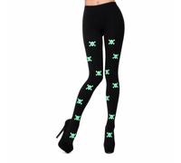 YCDKK Halloween Tights For Women Uk,Luminescence Spider Web/Bat/Skeleton Stockings,Ladies Cobweb Pantyhose,Adult Spiderweb Tights Plus Size,Skull Tights Womens,Black Cob Web Glow In The Dark