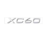 YCDSSM Car Emblem for Volvo S60 2010-2018, Badge Emblem Logo Letters Car Side Hood Trunk Exterior Stickers Nameplate Durability Decoration Modified Stylish Accessories,XC60-Silver