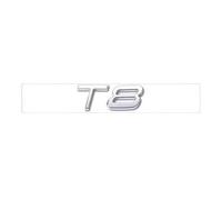 YCDSSM Car Emblem for Volvo S60 2010-2018, Badge Emblem Logo Letters Car Side Hood Trunk Exterior Stickers Nameplate Durability Decoration Modified Stylish Accessories,T8-Silver