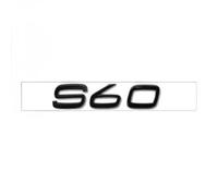 YCDSSM Car Emblem for Volvo S80 2011-2016, Badge Emblem Logo Letters Car Side Hood Trunk Exterior Stickers Nameplate Durability Decoration Modified Stylish Accessories,S60-Black