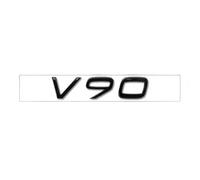 YCDSSM Car Emblem for Volvo XC40 2018-2022, Badge Emblem Logo Letters Car Side Hood Trunk Exterior Stickers Nameplate Durability Decoration Modified Stylish Accessories,V90-Black