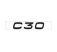 YCDSSM Car Emblem for Volvo XC40 2018-2022, Badge Emblem Logo Letters Car Side Hood Trunk Exterior Stickers Nameplate Durability Decoration Modified Stylish Accessories,C30-Black