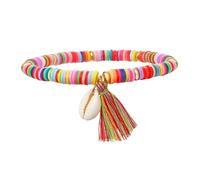 YCDtop Anklets Ankle Bracelets Multicolor Tassel Anklet Jewelry For Women Acrylic Beaded Elastic Chain Ankle Chain Leg Foot Chain