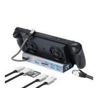 YCE 13-in-1 Dual Fan Steam Deck Dock Suitable Valve Steam Deck & OLED/Switch & 2 / Asus ROG Ally & X/Lenovo Legion Go & S & 2/MSI Claw,Nintendo Switch 2 Dock,Steam Deck Accessories,Docking Station