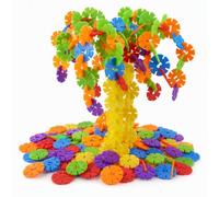 YceLon Flower Building Blocks, 300 Pieces, Plastic, Colourful Plug-In Game | Individual parts interlock and can be removed again and again - quiet creative time for adults at home.