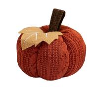 ycezw 2 Piece Decor Knitting Pumpkins - Table Decoration Pumpkins, Crochet Pumpkins, Decoration for Halloween, Thanksgiving Decorations, Orange Knitted Small Pumpkin Ornaments for the