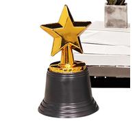 ycezw 5 Piece Star Trophy - Gold Star Trophy | Winner of the Tournament of Desk Decoration, Star Gold Award, Trophy, for School in Class