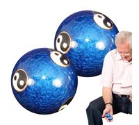 ycezw Baoding Balls with Music Boxes, Meditation Balls,2 Pcs 1.85 Inch Chinese Enamel Yin-Yang Balls - Chinese Medical Balls, Metal Meditation Balls, Health Balls with Bells