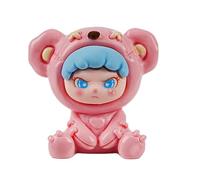 ycezw Bear Keychain Bag, Bear Doll Bag Pendant, Stuffed Animal Bear Resin Sculpture, Table Decoration Animal Figure for Kids, Girls, Boys and Adults, pink, Consulte la descripción