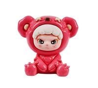 ycezw Bear Keychain Bag, Bear Doll Bag Pendant, Stuffed Animal Bear Resin Sculpture, Table Decoration Animal Figure for Kids, Girls, Boys and Adults, red, Consulte la descripción