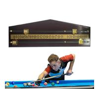ycezw Billiars Scoreboard - Moulded Tankboard Countertops, Wood Finish | Wall Rails with Brass Pointers for Tables, Billiard Rooms, Games Rooms & Spaces