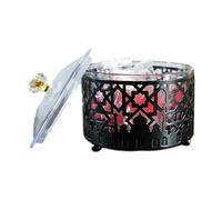 ycezw Candy Storage Jar - Barrel Shaped Clear Container, Sturdy Material, Easy Open Lid, Festive Design | 10x10x10cm Practical Box for Candy Snacks Fruits Baked Goods Dried Treats Kitchen Home Uses