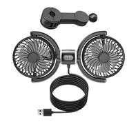 ycezw Car Rear Fan, Car Seat Fan | USB With A Dual Head Portable For Car, Powerful Circulation Airline, Handel Fan A