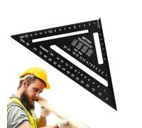 Ycezw Carré de Chapente - Carpenter Square, Memory Measurement Tool Square | Precision Positioning Barrel, Top Tools, Triangular Metal Alloy Rule