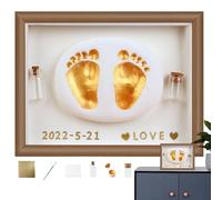 ycezw Casting Kit for Babies,Baby Footprint Kit - Baby Photo Frame Handprint and Footprint Making Kit | Fetal Hair Collection Bottle, Baby Keepsake Made to