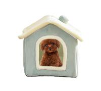 ycezw Cat Houses For Indoor Cats - Semi Enclosed Cave, 40x35x32cm Covered Kitten Winter Bedding, House Shaped Thermal iglooSnooze Pod, Plush Fleece Fabric Detachable Mattress | Nesting Box for Puppy