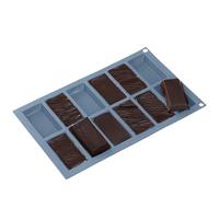 ycezw Chocolate Mold, Candy Bar Mould,Rectangle Silicone Baking Mold Energy Bar Mould - Smooth Candy Baking Mat Break Apart Chocolate Desert Cake Mold Jelly