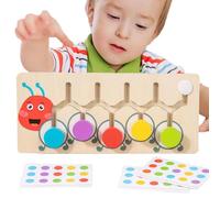 ycezw Color Matching Puzzle, Wooden Color Matching Game - Learning to Match Game Colors Puzzle | Caterpillar Preschool Learning Activity with Sorting of the