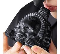 ycezw Death Head, Skull Model, Fancy Head Toy with Sound Screams | 9cm / 3.54" Human Skeleton Head, House Table Decoration for Christmas, Halloween, A