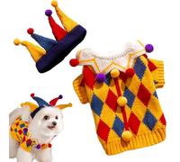 ycezw Dog Sweater and Hat, Winter Hat and Sweater for Dogs, Holiday Clothes for Cats - Dog Sweater Coats Sweater for Small Dogs Autumn Clothes for Dogs