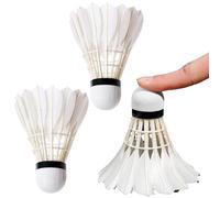 ycezw Duck Feather Feathers,Badminton Ball - 3pcs Shuttlecock with Feather Feather | Badminton Training Equipment, High Speed Duck Feather Badminton Springs for Playground Backyards