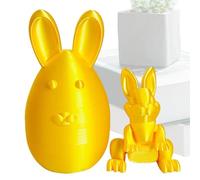 ycezw Easter Egg Centerpiece, Bunny Egg Toy - 3D Printed Bunnies Collectibles | Cute Bunny Egg Sculpture Decoration, Collectible Table for the