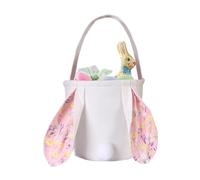 ycezw Easter Rabbit Basketball, Easter Egg Hunting Bags | Reusable Easter Treats with Handles | Bunny Candy Basket Party Supplies for Candy Hunting Party Supplies, Pink, riferimento alla
