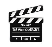 ycezw Film Brooch Pin Gag Pin at Clapping Table - Movie Lover Metal Work Decorative Decorations for BACKPACKS Accessories Bathroom Access Decor, Fare riferimento alla descrizione, Zinc, Please refer
