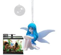 ycezw Floating Fairy Figures, Aquarium Ornaments - Floating Ornament of the Little Fairy in Cartoon Style, Landscaping Pendants, Small Fairy Figures with Wings, Aquarium Decorations for Children and