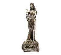 ycezw Fortune Goddess Statue - Brass Lakshmi Idol Ornament Goddess of Good Fortune | Elegant Greek Collectible Figurine for Home Decor and Prosperity.
