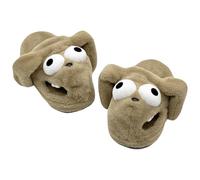 ycezw Funny Dog Furry Slippers, Crooked Mouth Puppy Slippers | Crooked Mouth Design | Comfortable Warm Winter Home Shoes for Adults, Teens, Women,