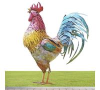 ycezw Garden COQ Statues, Statue De COQ En Métal | Statues Extérieures De Sculpture De Jardin,Animal Debout Of 30 Cm, Ornement De Pelouse, Panneau De Porche Pour Arrière-Cour, Patio,