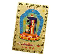 ycezw Golden God of Wealth Card, God of Wealth Card Feng Shui - Traditional Wealth God Collectible Card | Lucky Charm Wealth Talisman Card Entrance Room