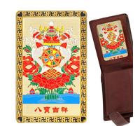 ycezw Golden God of Wealth Card, Wealth God Card Feng Shui - Chinese Feng Shui Card of Wealth God,Lucky Charm Wealth Talisman Card Entrance Study Room
