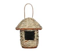 ycezw Grass Bird Houses,Bird Houses for Outdoor | Breathing Grass Hummingbird Houses | Bird House Pockets, Dangle Bird House for Garden, Courtyard,